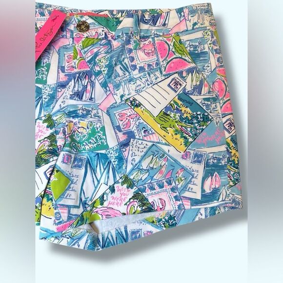 LILLY PULITZER 🌴NWT 🌴5” CALLAHAN STRETCH SHORT/ MULTI WISH YOU WERE HERE Size - Picture 6 of 12